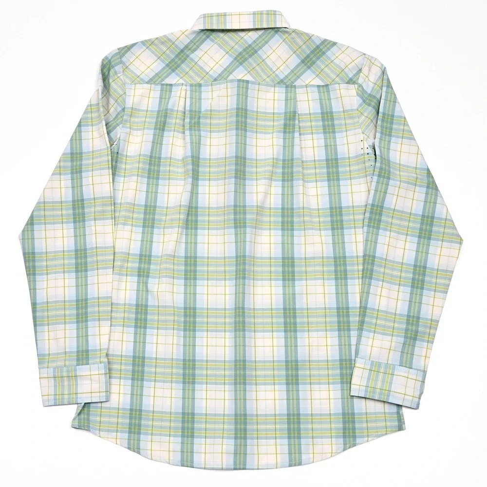 William Murray Shirt Mens S Golf Performance Vented Plaid Button‎ Up Stretch NWT